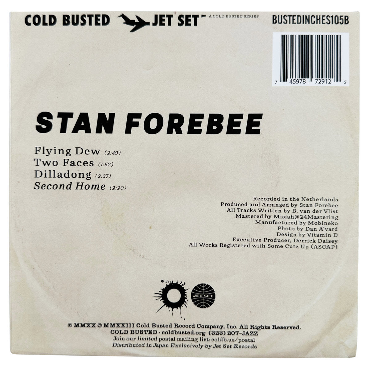 Stan Forebee - Second Home EP (7" Vinyl - Blue)